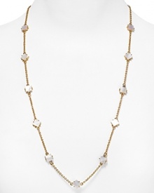 Add a just-right dash of classic cool with this Mother-of-Pearl bib necklace from kate spade new york. It's single strand design perfects understated accessorizing. Add a just-right dash of classic cool with this Mother-of-Pearl bib necklace from kate spade new york. It's single strand design perfects understated accessorizing.