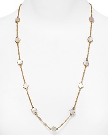 Add a just-right dash of classic cool with this Mother-of-Pearl bib necklace from kate spade new york. It's single strand design perfects understated accessorizing.