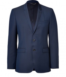 With its sharp modern fit and luxe mix of wool and mohair, Burberry Londons Mansell blazer puts a chic, sartorial spin on workwear - Micro notched lapel, long sleeves, buttoned cuffs, welt and flap pockets, double buttoned front, side vents, logo-engraved buttons - Modern slim tailored fit - Team with matching trousers and a flawless button-down for work, or dress down with jeans and Chelsea boots for weekend sophistication