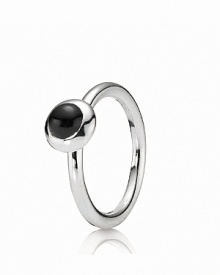 A graphic and glamorous addition to your PANDORA collection, this onyx cabochon ring is ideal stacked with other styles for a signature accessory statement. A graphic and glamorous addition to your PANDORA collection, this onyx cabochon ring is ideal stacked with other styles for a signature accessory statement.