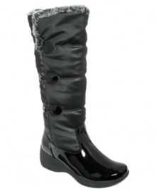 Perfect for those snowy adventures. Khombu's Snowpuff cold weather boots are waterproof, fast-drying and feature an insulated faux-fur lining. Perfect for those snowy adventures. Khombu's Snowpuff cold weather boots are waterproof, fast-drying and feature an insulated faux-fur lining.