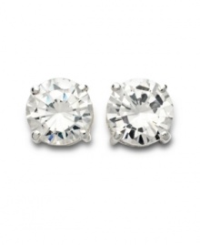 Earrings that look like they cost a fortune - don't worry it will be your secret. These faceted clear cubic zirconia studs by Lauren by Ralph Lauren will reflect the light just like real gemstones. Crafted in silvertone mixed metal. Earrings that look like they cost a fortune - don't worry it will be your secret. These faceted clear cubic zirconia studs by Lauren by Ralph Lauren will reflect the light just like real gemstones. Crafted in silvertone mixed metal.