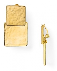 It's hip to wear squares with this pair of double drop earrings from Kenneth Jay Lane, accented by angular layered stations. In 22-karat gold, this pair shines after dark. It's hip to wear squares with this pair of double drop earrings from Kenneth Jay Lane, accented by angular layered stations. In 22-karat gold, this pair shines after dark.