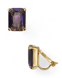 Classically styled clip earrings from Lauren Ralph Lauren are a jewel box staple, accented by a chunky, emerald cut stone. Classically styled clip earrings from Lauren Ralph Lauren are a jewel box staple, accented by a chunky, emerald cut stone.