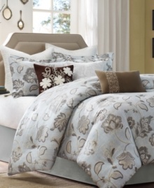 Turn your bed into a garden of tranquility with this Harbor House Lynnwood decorative pillow. Cord embroidered accents add extra flair to this coordinating element. Turn your bed into a garden of tranquility with this Harbor House Lynnwood decorative pillow. Cord embroidered accents add extra flair to this coordinating element.