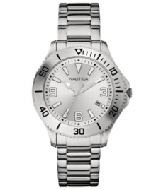 A sporty watch from Nautica with luminous accents and a classic silhouette. A sporty watch from Nautica with luminous accents and a classic silhouette.