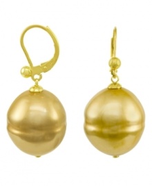 From the island of Mallorca, Spain, these drop earrings feature champagne round organic man-made pearls (10 mm) set in sterling silver. Approximate drop: 3/4 inch. From the island of Mallorca, Spain, these drop earrings feature champagne round organic man-made pearls (10 mm) set in sterling silver. Approximate drop: 3/4 inch.