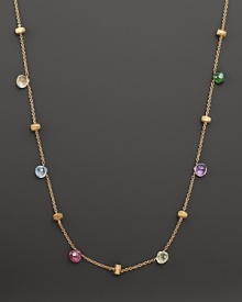 From the Paradise collection, a yellow gold necklace with multi semi-precious stones, designed by Marco Bicego. From the Paradise collection, a yellow gold necklace with multi semi-precious stones, designed by Marco Bicego.