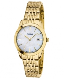 Brighten up the room with this golden watch from Pulsar. Brighten up the room with this golden watch from Pulsar.