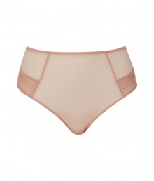 Turn up the heat with these sultry vintage-inspired briefs from Chantal Thomass - Front layered detailing, sheer panels, high waist, full-coverage brief styling - Perfect under virtually any outfit or paired with a matching bra for stylish lounging Turn up the heat with these sultry vintage-inspired briefs from Chantal Thomass - Front layered detailing, sheer panels, high waist, full-coverage brief styling - Perfect under virtually any outfit or paired with a matching bra for stylish lounging