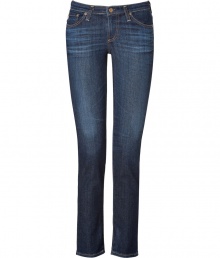 Exquisitely soft and super flattering, Adriano Goldschmieds cigarette blue jeans are essential for everyday looks - Classic five-pocket style, button closure, belt loops - Sleek slim fit through the knee - Team with oversized tops and statement studded accessories Exquisitely soft and super flattering, Adriano Goldschmieds cigarette blue jeans are essential for everyday looks - Classic five-pocket style, button closure, belt loops - Sleek slim fit through the knee - Team with oversized tops and statement studded accessories