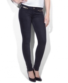 It's all in the details: flourished with sequins and sporting zippered cuffs, Levi's Demi Curve skinny jeans take your denim look to the next level. It's all in the details: flourished with sequins and sporting zippered cuffs, Levi's Demi Curve skinny jeans take your denim look to the next level.