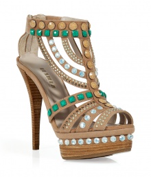 Amp up your look with these chic statement-making shoes from Le Silla - Cut-out detailed front, all-over crystal embellishment, high wooden front platform, stacked wood stiletto heel - Pair with flirty cocktail frocks or luxe cropped trousers Amp up your look with these chic statement-making shoes from Le Silla - Cut-out detailed front, all-over crystal embellishment, high wooden front platform, stacked wood stiletto heel - Pair with flirty cocktail frocks or luxe cropped trousers