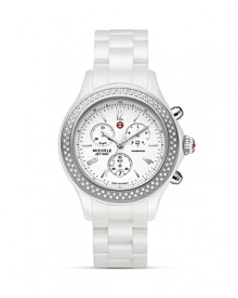 Michele Jetway Ceramic and Diamond Watch, 40mm Michele Jetway Ceramic and Diamond Watch, 40mm