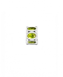 This sterling silver rondale bead glistens with green cubic zirconia accents. Donatella is a playful collection of charm bracelets and necklaces that can be personalized to suit your style! Available exclusively at Macy's. This sterling silver rondale bead glistens with green cubic zirconia accents. Donatella is a playful collection of charm bracelets and necklaces that can be personalized to suit your style! Available exclusively at Macy's.