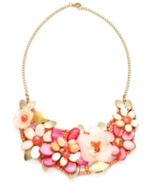 Flirty floral designs are the talk of the town. Get on top of this new trend in Style&co.'s blooming beauty! Shell, glass and seed beads form an intricate flower pattern set in gold tone mixed metal. Approximate length: 16-1/2 inches + 2-inch extender. Flirty floral designs are the talk of the town. Get on top of this new trend in Style&co.'s blooming beauty! Shell, glass and seed beads form an intricate flower pattern set in gold tone mixed metal. Approximate length: 16-1/2 inches + 2-inch extender.