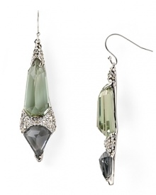Shape meets sparkle with these double stone drop earrings from Alexis Bittar. This pair epitomizes the brand's eclectic edge, so wear them to exude downtown cool. Shape meets sparkle with these double stone drop earrings from Alexis Bittar. This pair epitomizes the brand's eclectic edge, so wear them to exude downtown cool.