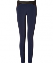 Detailed with modern two-tone coloring and a sleek contrast waistband, Theorys stretch pants are an urban-cool choice for grounding layered looks - Elasticized waistband, pulls on - Extra form-fitting - Wear with a chunky knit pullover and edgy ankle boots Detailed with modern two-tone coloring and a sleek contrast waistband, Theorys stretch pants are an urban-cool choice for grounding layered looks - Elasticized waistband, pulls on - Extra form-fitting - Wear with a chunky knit pullover and edgy ankle boots