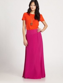 Supple silk in a vibrant hue, tailored in a classic tee silhouette.Jewel necklineShort raglan sleevesConcealed back zipAbout 22½ from shoulder to hemSilkDry cleanImportedModel shown is 5'10 (177cm) wearing US size 4.OUR FIT MODEL RECOMMENDS ordering true size. Supple silk in a vibrant hue, tailored in a classic tee silhouette.Jewel necklineShort raglan sleevesConcealed back zipAbout 22½ from shoulder to hemSilkDry cleanImportedModel shown is 5'10 (177cm) wearing US size 4.OUR FIT MODEL RECOMMENDS ordering true size.