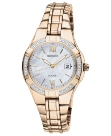 Endless shine energizes this diamond-accented Seiko watch. Uses solar power to harness natural light throughout the day. Endless shine energizes this diamond-accented Seiko watch. Uses solar power to harness natural light throughout the day.