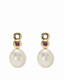 Elevate basic french wire or hoop earrings with PANDORA's elegant 14K gold, freshwater pearl, and pink sapphire charms. Elevate basic french wire or hoop earrings with PANDORA's elegant 14K gold, freshwater pearl, and pink sapphire charms.