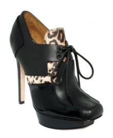 Animal prints play peek-a-boo on the upper of L.A.M.B.'s Doroata booties. Sub in these lace-up platforms the next time your outfit calls for a basic black shoe and watch your look transform. Animal prints play peek-a-boo on the upper of L.A.M.B.'s Doroata booties. Sub in these lace-up platforms the next time your outfit calls for a basic black shoe and watch your look transform.