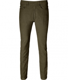 The classic corduroy gets a high style kick with this edgy-cool take from Neil Barrett - Five-pocket styling, straight leg, extra side pocket at thigh, slim fit - Pair with a cashmere pullover and a leather jacket The classic corduroy gets a high style kick with this edgy-cool take from Neil Barrett - Five-pocket styling, straight leg, extra side pocket at thigh, slim fit - Pair with a cashmere pullover and a leather jacket