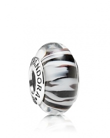 A dramatic zebra-striped design infuses your collection with a touch of the wild. Logo-engraved sterling silver trim displays the PANDORA signature. A dramatic zebra-striped design infuses your collection with a touch of the wild. Logo-engraved sterling silver trim displays the PANDORA signature.