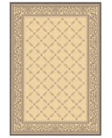 Make your patio more fashionable with this sophisticated rug from Safavieh. Designed for both indoor and outdoor environments, this welcoming piece adds warmth to any space. (Clearance)