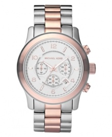 A striking watch from Michael Kors with rose-gold hues for added style.