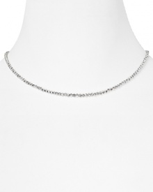 Bring luxe, dazzling shine to your look with this laser cut, platinum plated sterling silver necklace from Officina Bernardi. Bring luxe, dazzling shine to your look with this laser cut, platinum plated sterling silver necklace from Officina Bernardi.