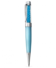 Make lasting memories. Swarovski's crystalline USB pen, with silver-tone details, as well as aquamarine-colored details and crystals, combines a bit of the old with the new in style and function. Approximate size: 5-4/5 x 6/10 inches. Memory 4 GB. Make lasting memories. Swarovski's crystalline USB pen, with silver-tone details, as well as aquamarine-colored details and crystals, combines a bit of the old with the new in style and function. Approximate size: 5-4/5 x 6/10 inches. Memory 4 GB.