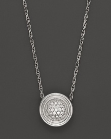 Pavé diamonds sparkle in a sterling silver medallion. By John Hardy, from the Classic Chain Kepang Collection. Pavé diamonds sparkle in a sterling silver medallion. By John Hardy, from the Classic Chain Kepang Collection.
