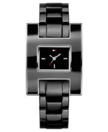 Black on black style has never looked so fresh: a bold watch design from Tommy Hilfiger. Black on black style has never looked so fresh: a bold watch design from Tommy Hilfiger.