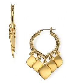Gleaming gold jewels are key this season, and Lauren by Ralph Lauren's teardrop hoop earrings make a subtle and sophisticated nod to the trend. Gleaming gold jewels are key this season, and Lauren by Ralph Lauren's teardrop hoop earrings make a subtle and sophisticated nod to the trend.