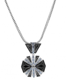Become the star of the show in this pendant necklace from Vince Camuto. With captivating black and blue stone accents in a star pattern. Setting and chain crafted in silver tone mixed metal. Approximate length: 15 inches. Approximate drop: 3 inches. Become the star of the show in this pendant necklace from Vince Camuto. With captivating black and blue stone accents in a star pattern. Setting and chain crafted in silver tone mixed metal. Approximate length: 15 inches. Approximate drop: 3 inches.