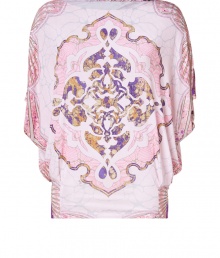Hippie style goes haute with this boho-inspired printed dolman sleeve top from Emilio Pucci - Bateau neck, short draped dolman sleeves, oversized silhouette with wide banded hem, all-over print - Style with skinny jeans or leather leggings and peep-toe booties Hippie style goes haute with this boho-inspired printed dolman sleeve top from Emilio Pucci - Bateau neck, short draped dolman sleeves, oversized silhouette with wide banded hem, all-over print - Style with skinny jeans or leather leggings and peep-toe booties