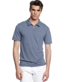 Time to modernize your classic preppy look with this zip up shirt from Sons of Intrigue. Time to modernize your classic preppy look with this zip up shirt from Sons of Intrigue.