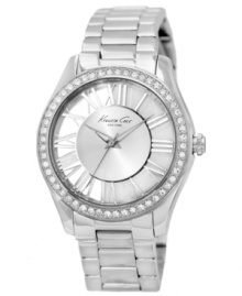 Leave no question unanswered with this crystal-embellished timepiece from Kenneth Cole New York. Leave no question unanswered with this crystal-embellished timepiece from Kenneth Cole New York.