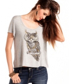 Another fun tee from Awake? Yes, please! A roosting owl print makes this style totally cute for laid back days. Love the metallic accents!