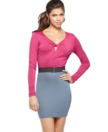 Tap into your sultry side with this curve-hugging dress from Sean John! Looks great with a pair of sleek heels for a look that's hot yet sophisticated! Tap into your sultry side with this curve-hugging dress from Sean John! Looks great with a pair of sleek heels for a look that's hot yet sophisticated!