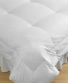 Experience the ultimate in luxury every night with a smooth, 420-thread count Egyptian cotton cover and lofty Hyperclean® down, rinsed of dirt and allergens so you can rest easy. True baffle box construction keeps fill from shifting, while the patented Comfort Lock® border keeps more down on top of you instead of along the comforter's edges.