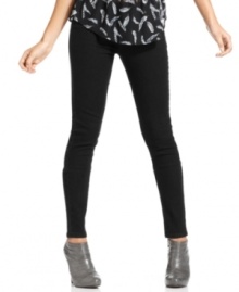 The zippered and studded back pocket design on these skinny jeans from Do Denim proves that every girl can stand to have a little rocker edge! The zippered and studded back pocket design on these skinny jeans from Do Denim proves that every girl can stand to have a little rocker edge!