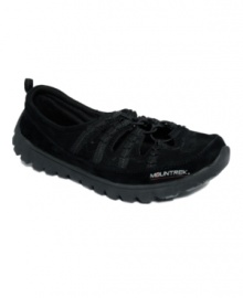Hit the ground running but treat your feet right. The Jasmine Spa shoes by Mountrek are customized for comfort and traction in a lightweight, waterproof design. Hit the ground running but treat your feet right. The Jasmine Spa shoes by Mountrek are customized for comfort and traction in a lightweight, waterproof design.