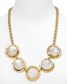 Lavish your neckline with a mother of pearl stunner from kate spade new york. With an lbd or plain white tee, it's sure to be the pièce de résistance. Lavish your neckline with a mother of pearl stunner from kate spade new york. With an lbd or plain white tee, it's sure to be the pièce de résistance.