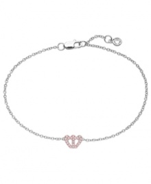 A darling bracelet for your little princess. CRISLU's children's bracelet is embellished with sparkling pink cubic zirconias (1/8 ct. t.w.) and set in platinum over sterling silver. Approximate length: 6 inches. A darling bracelet for your little princess. CRISLU's children's bracelet is embellished with sparkling pink cubic zirconias (1/8 ct. t.w.) and set in platinum over sterling silver. Approximate length: 6 inches.