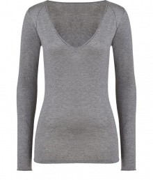 Everyday essential knitwear gets a cool modern redux in Closeds four season cotton-silk-cashmere pullover - V-neckline, long sleeves - Modern slim fit - Pair with everything from broken-in skinnies to chic tailored mini-skirts Everyday essential knitwear gets a cool modern redux in Closeds four season cotton-silk-cashmere pullover - V-neckline, long sleeves - Modern slim fit - Pair with everything from broken-in skinnies to chic tailored mini-skirts