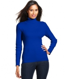 Style&co.'s ribbed petite turtleneck features a figure-flattering fit and versatile style. Pair with anything from jeans to printed pencil skirts! Style&co.'s ribbed petite turtleneck features a figure-flattering fit and versatile style. Pair with anything from jeans to printed pencil skirts!