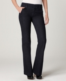 Classic trouser styling and a flattering dark wash make these Kut from the Kloth jeans a wardrobe essential. Try them with open-knit sweaters or breezy blouses! Classic trouser styling and a flattering dark wash make these Kut from the Kloth jeans a wardrobe essential. Try them with open-knit sweaters or breezy blouses!