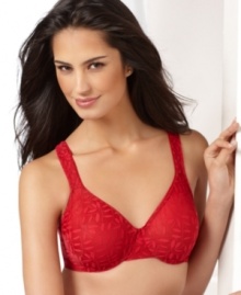 Soft, pretty and supportive…everything you could want in a bra. Sheer leaves spice up this underwire minimizer by Olga's Christina. Style #55019 Soft, pretty and supportive…everything you could want in a bra. Sheer leaves spice up this underwire minimizer by Olga's Christina. Style #55019